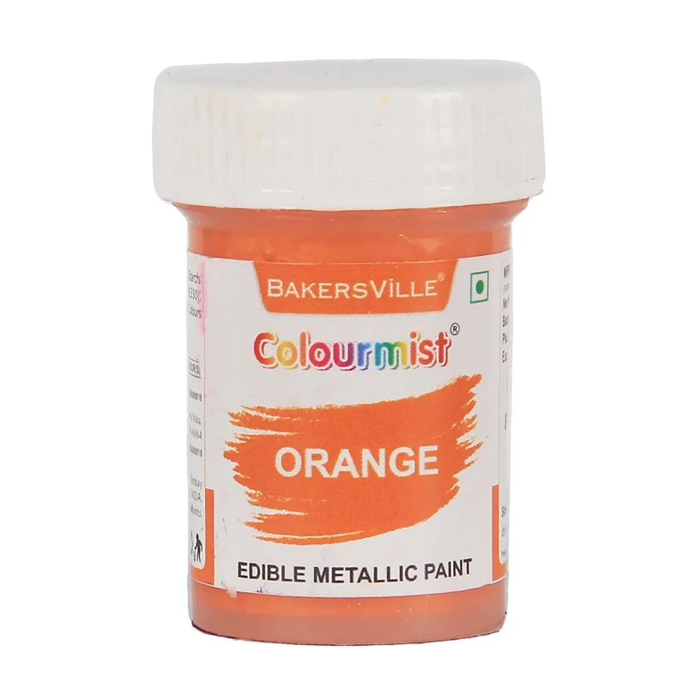Colourmist Edible Metallic Paint 20Gm Orange - 1