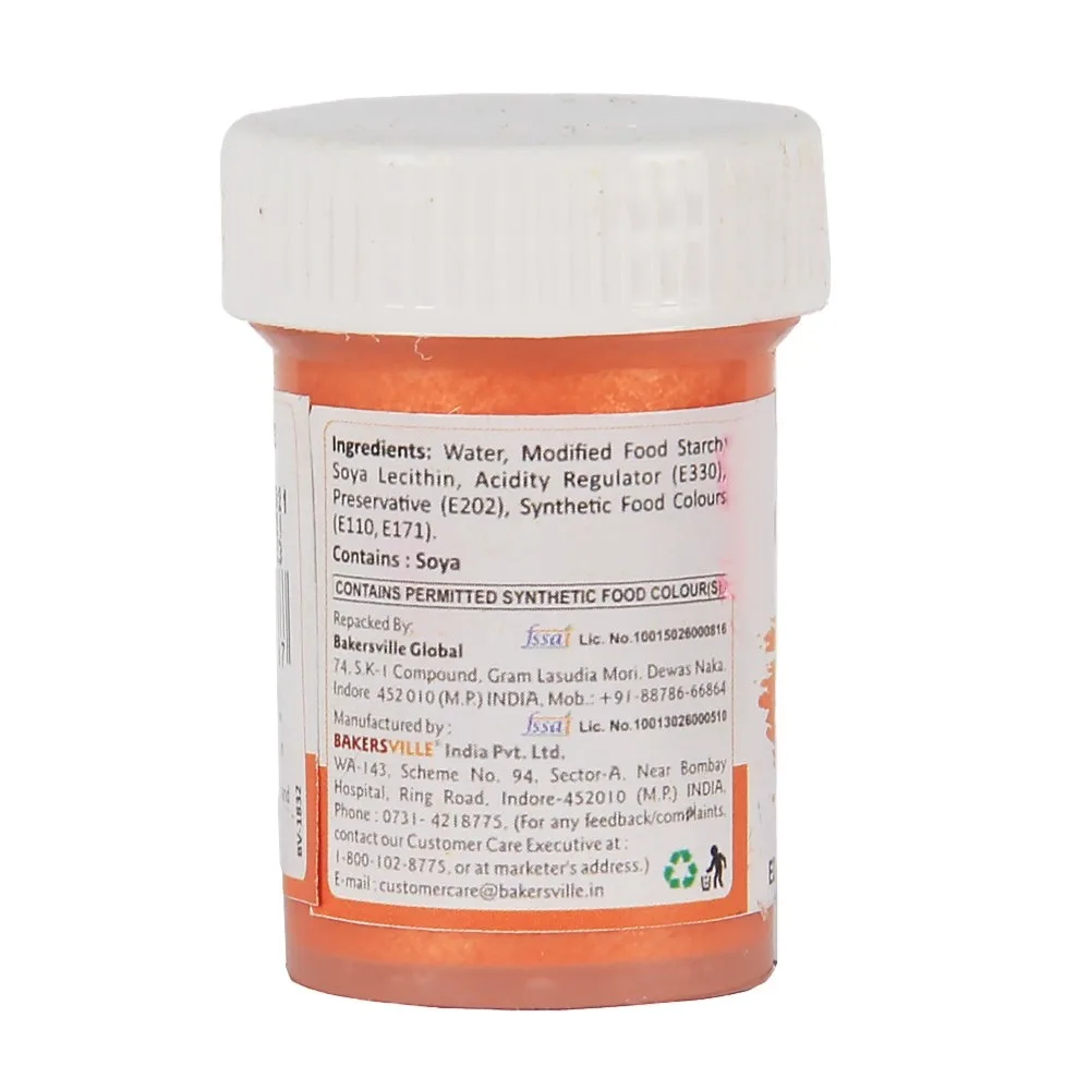 Colourmist Edible Metallic Paint 20Gm Orange - 2