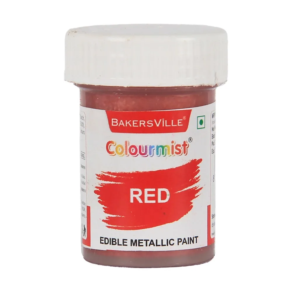 Colourmist Edible Metallic Paint 20Gm Red - 1