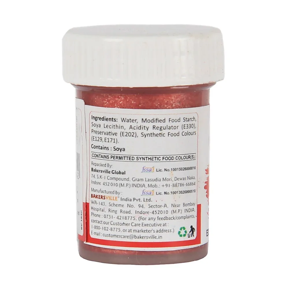 Colourmist Edible Metallic Paint 20Gm Red - 2
