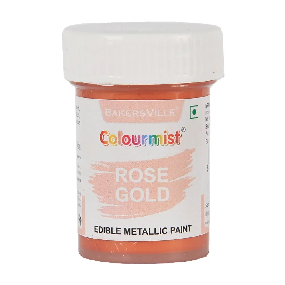 Colourmist Edible Metallic Paint 20Gm Rose Gold - 1