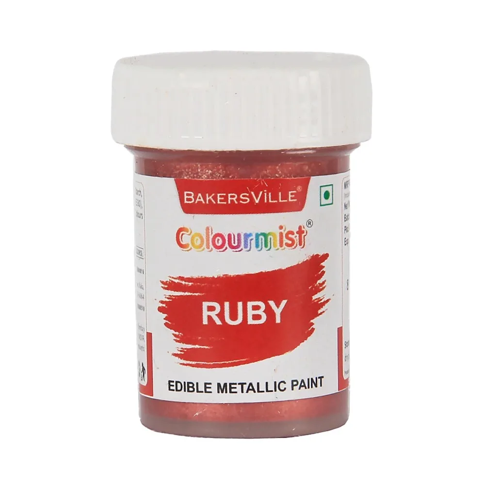 Colourmist Edible Metallic Paint 20Gm Ruby - 1
