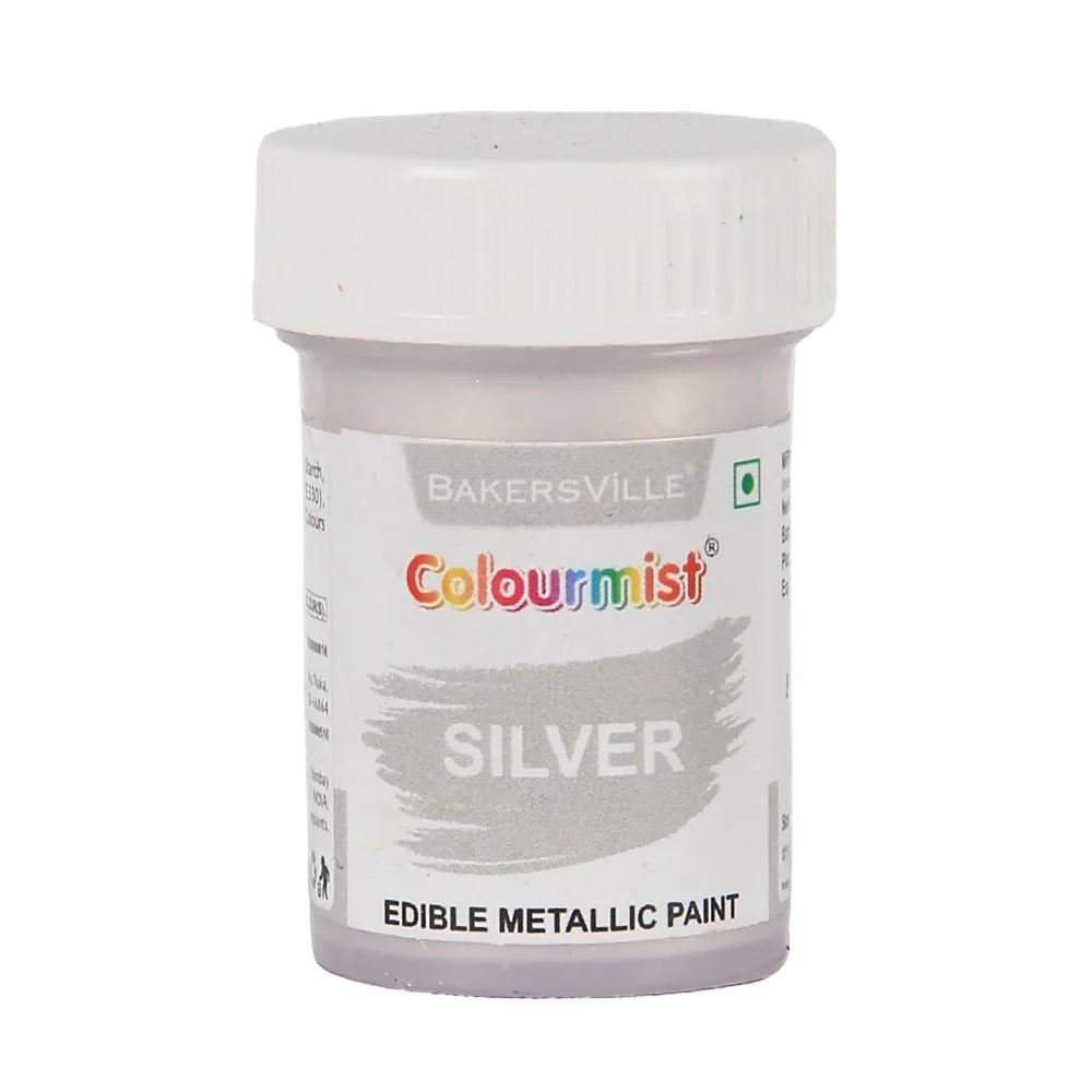 Colourmist Edible Metallic Paint 20Gm Silver - 1