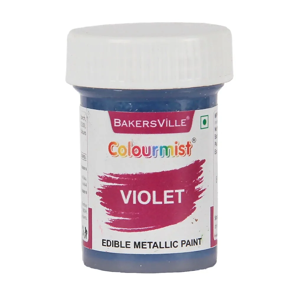 Colourmist Edible Metallic Paint 20Gm Violet - 1