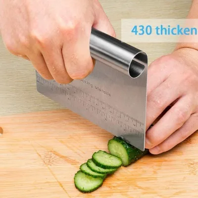Finedecor Dough Pastry Scraper/cutter/chopper Stainless Steel Mirror Polished - 3