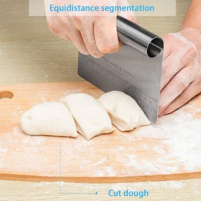 Finedecor Dough Pastry Scraper/cutter/chopper Stainless Steel Mirror Polished - 4