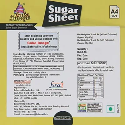 Cake Image Sugar Sheet 30pcs - 1
