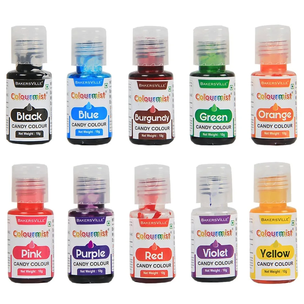 Colourmist Oil Candy Colour  20gm Assorted 10gm X 10pcs - 1