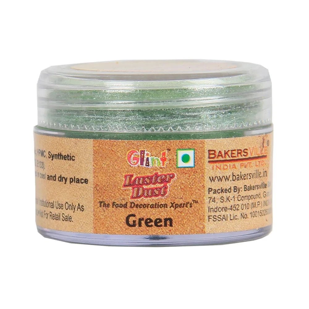 Glint Edible Luster Dust 5gm Green - 1