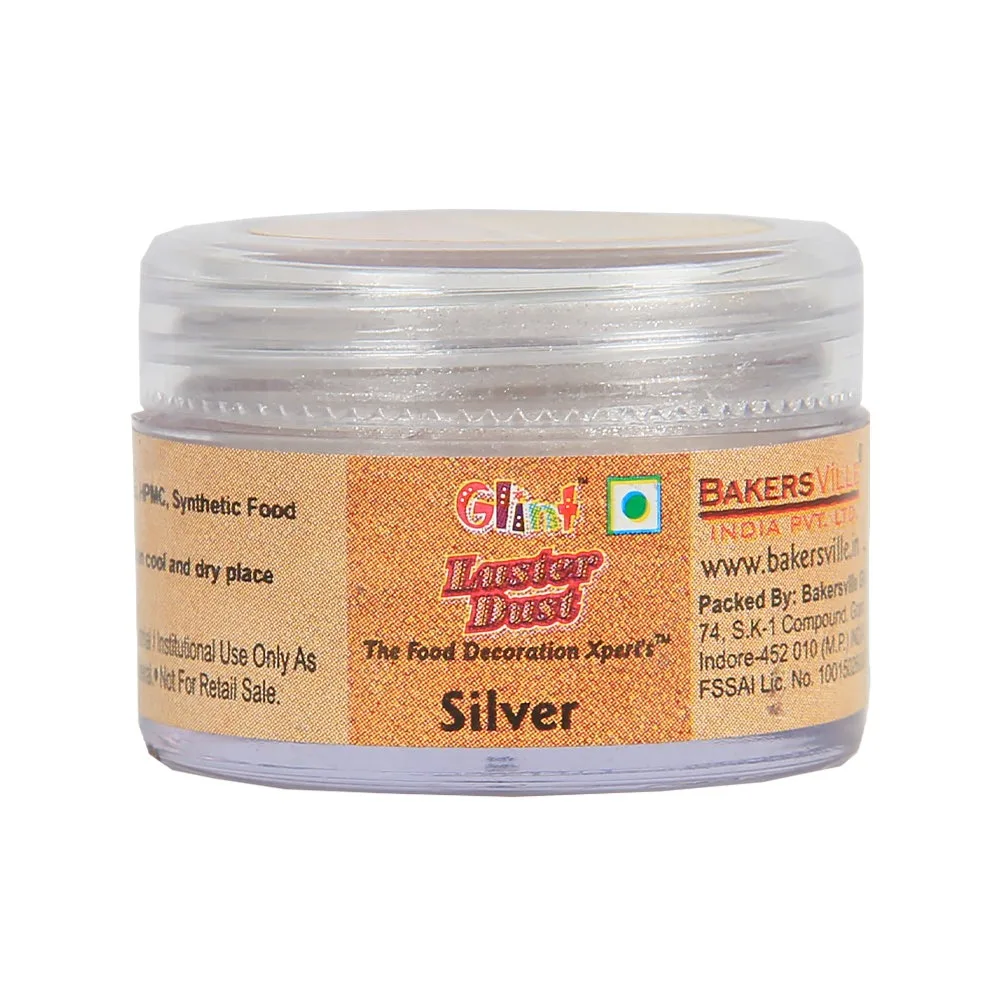 Glint Edible Luster Dust 5gm Silver - 1