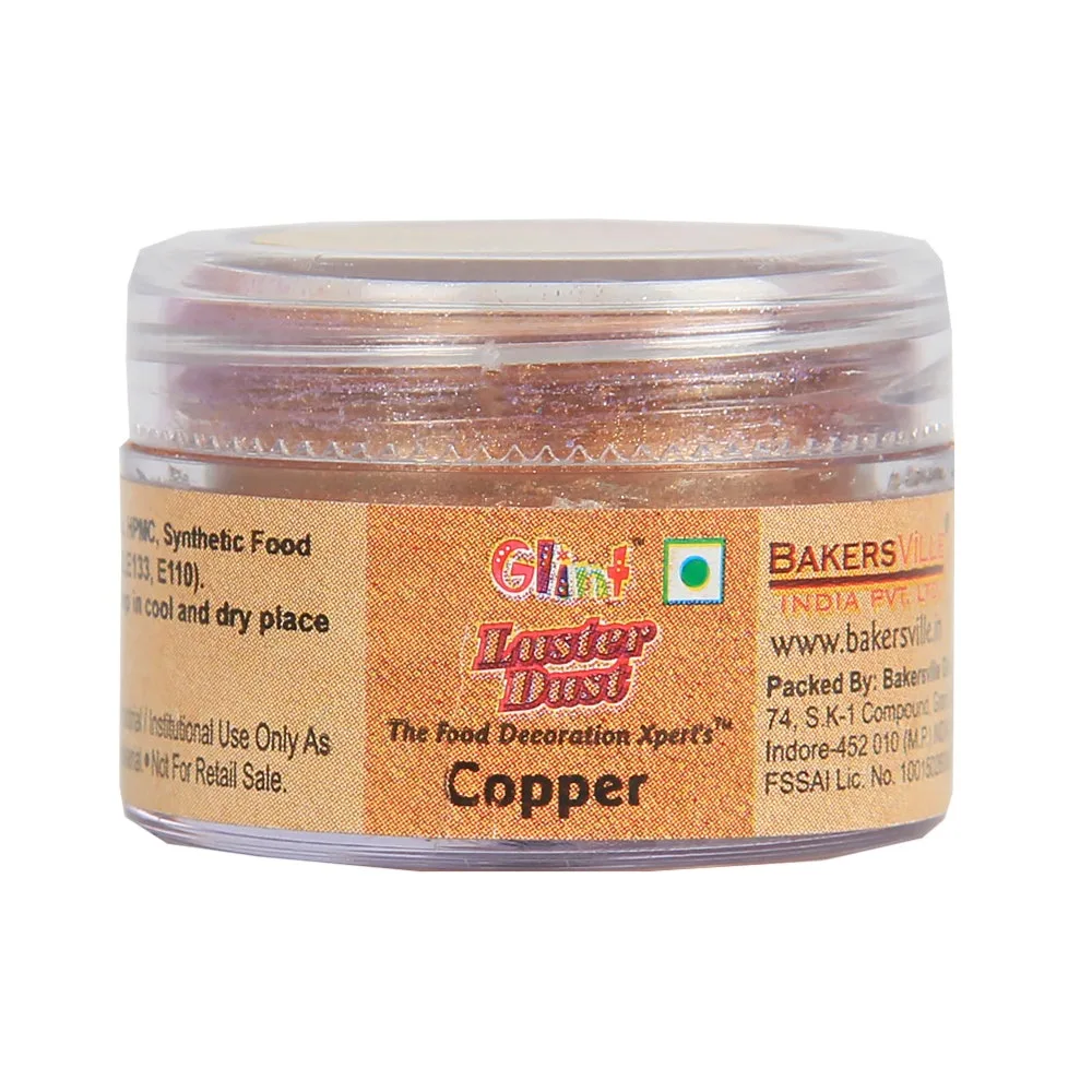 Glint Edible Luster Dust 5gm Copper - 1