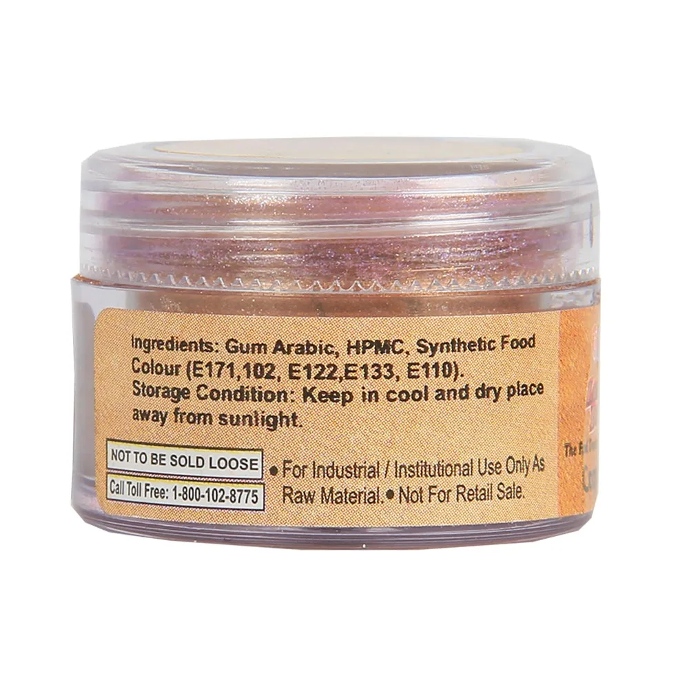Glint Edible Luster Dust 5gm Copper - 2