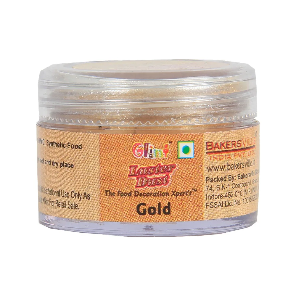 Glint Edible Luster Dust 5gm Gold - 1