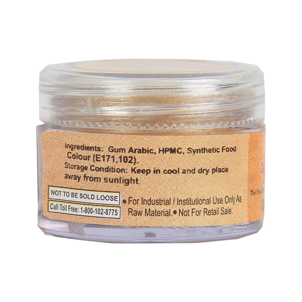 Glint Edible Luster Dust 5gm Gold - 2