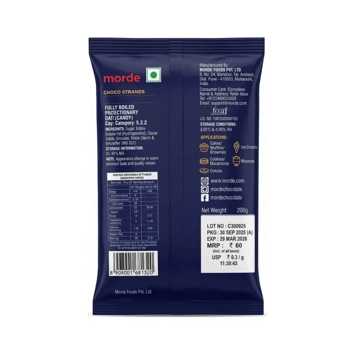 Morde Choco Strands 1kg - 2