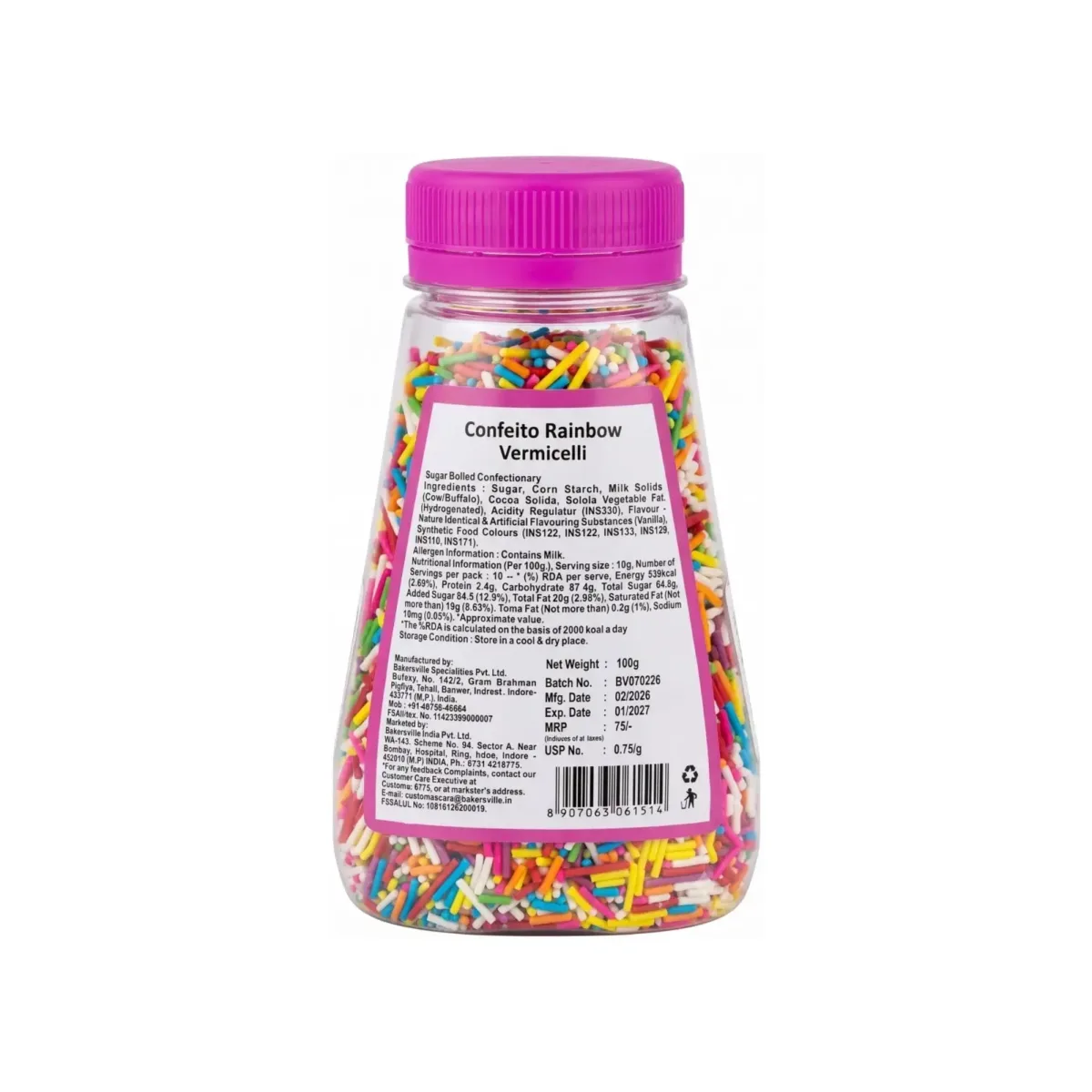 Confeito Rainbow Vermicelli Wow Confetti 125kg - 3