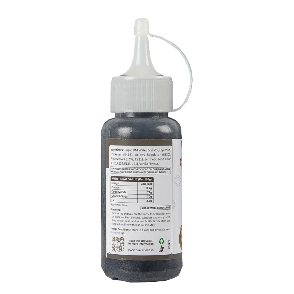 Colourmist Coloured Writing Icing 100gm Black - 2