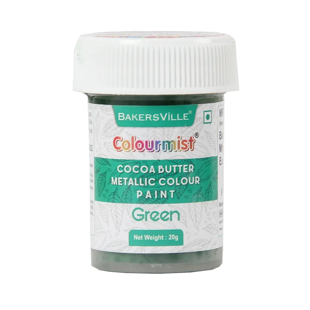 Colourmist Cocoa Butter Metalic Colour Paint  20g Green - 1