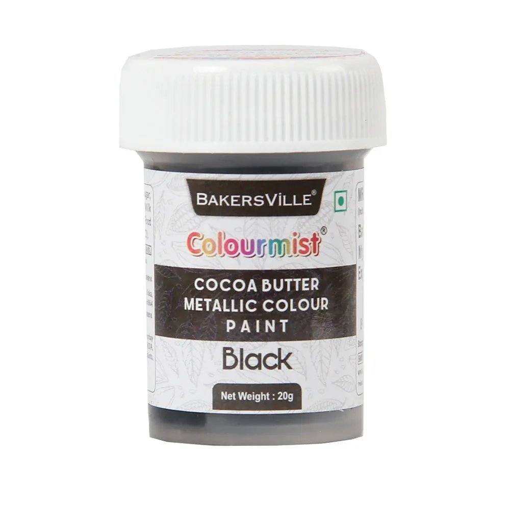 Colourmist Cocoa Butter Metalic Colour Paint  20g Black - 1