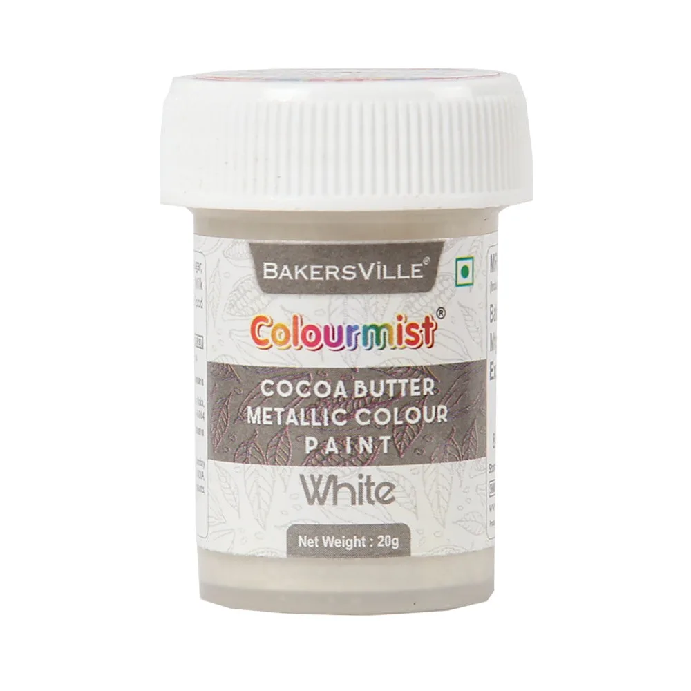 Colourmist Cocoa Butter Metalic Colour Paint  20g White - 1