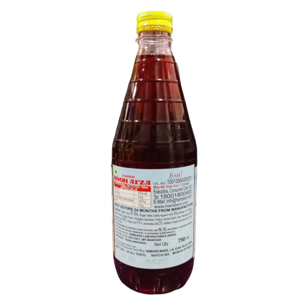 Hamdard Sharbat Roohafza 750ml - 3