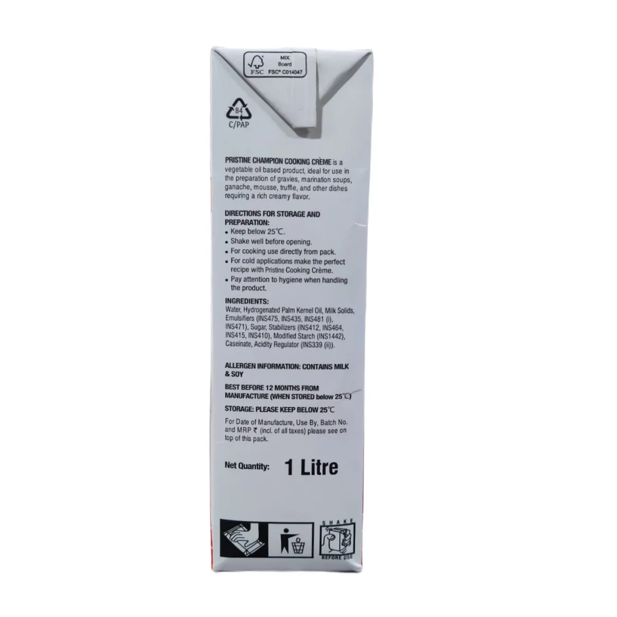 Pristine Champion Cooking Crème 1Ltr - 3