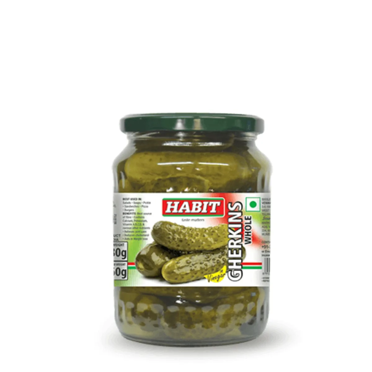 Habit Gherkins Whole 680Gm - 1