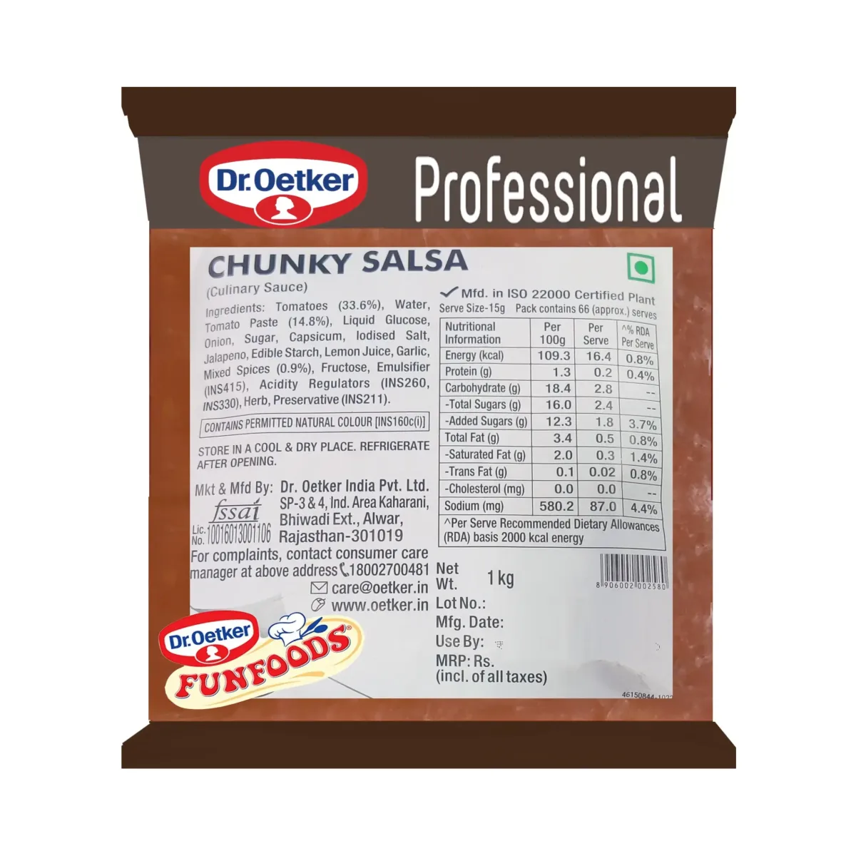 Dr. Oetker Funfoods Chunky Salsa 1Kg - 1