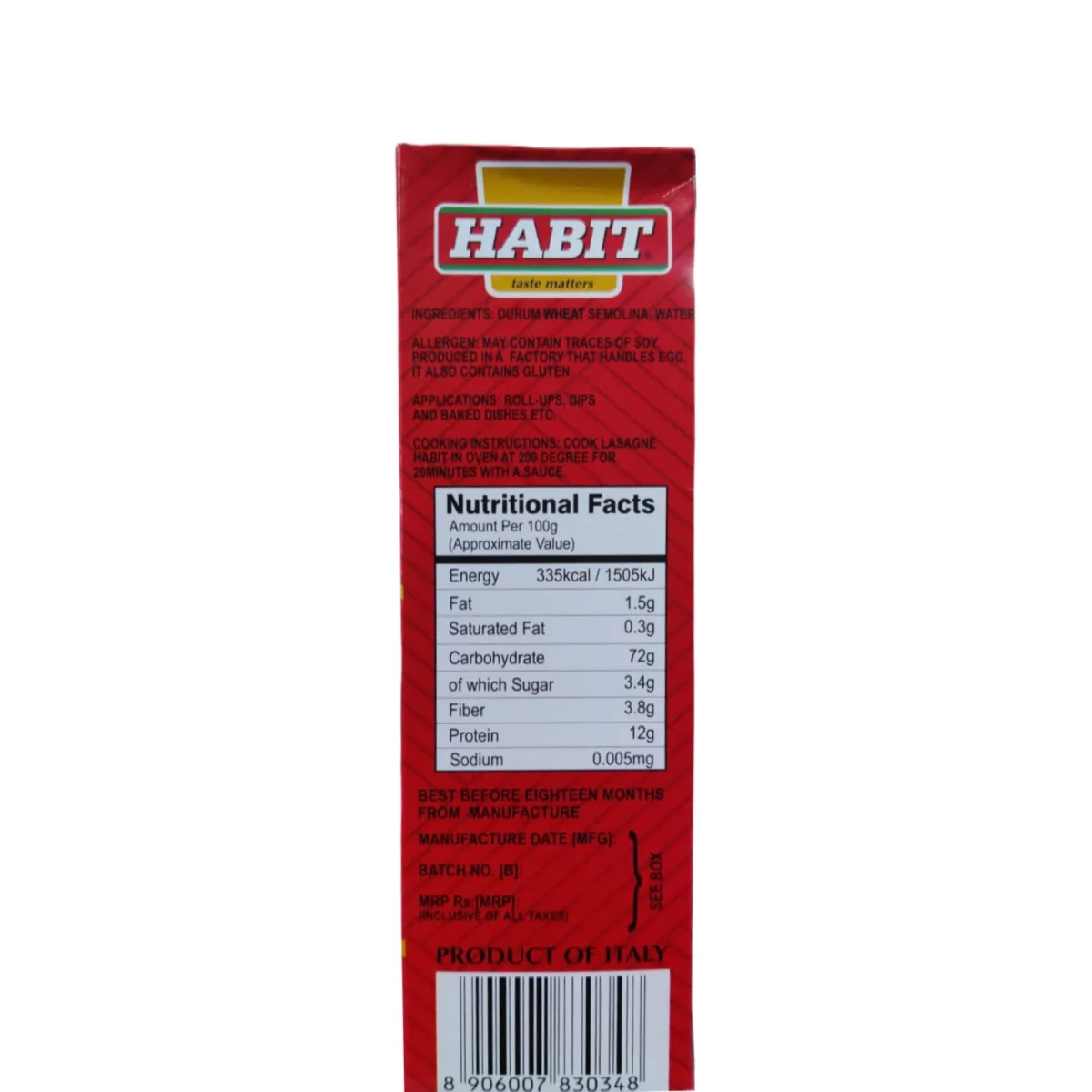 Habit Lasagne 500gm - 3