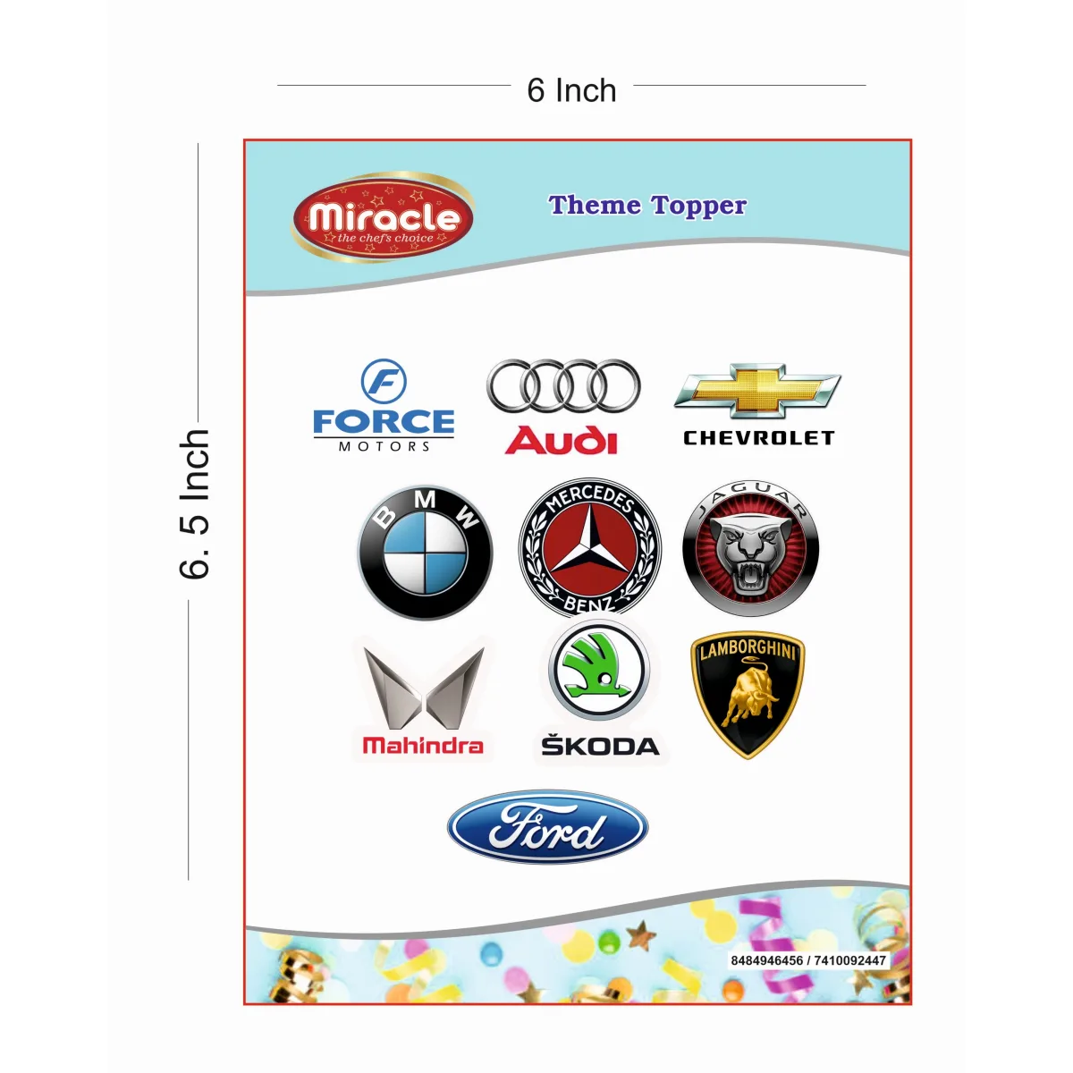 Miracle Paper Tag Car Logo Theme - 1