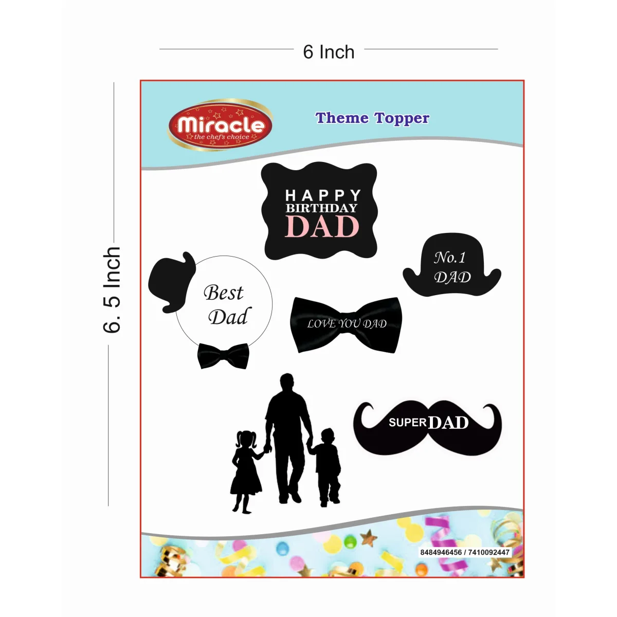 Miracle Paper Tag Happy Bday Dad Theme - 1