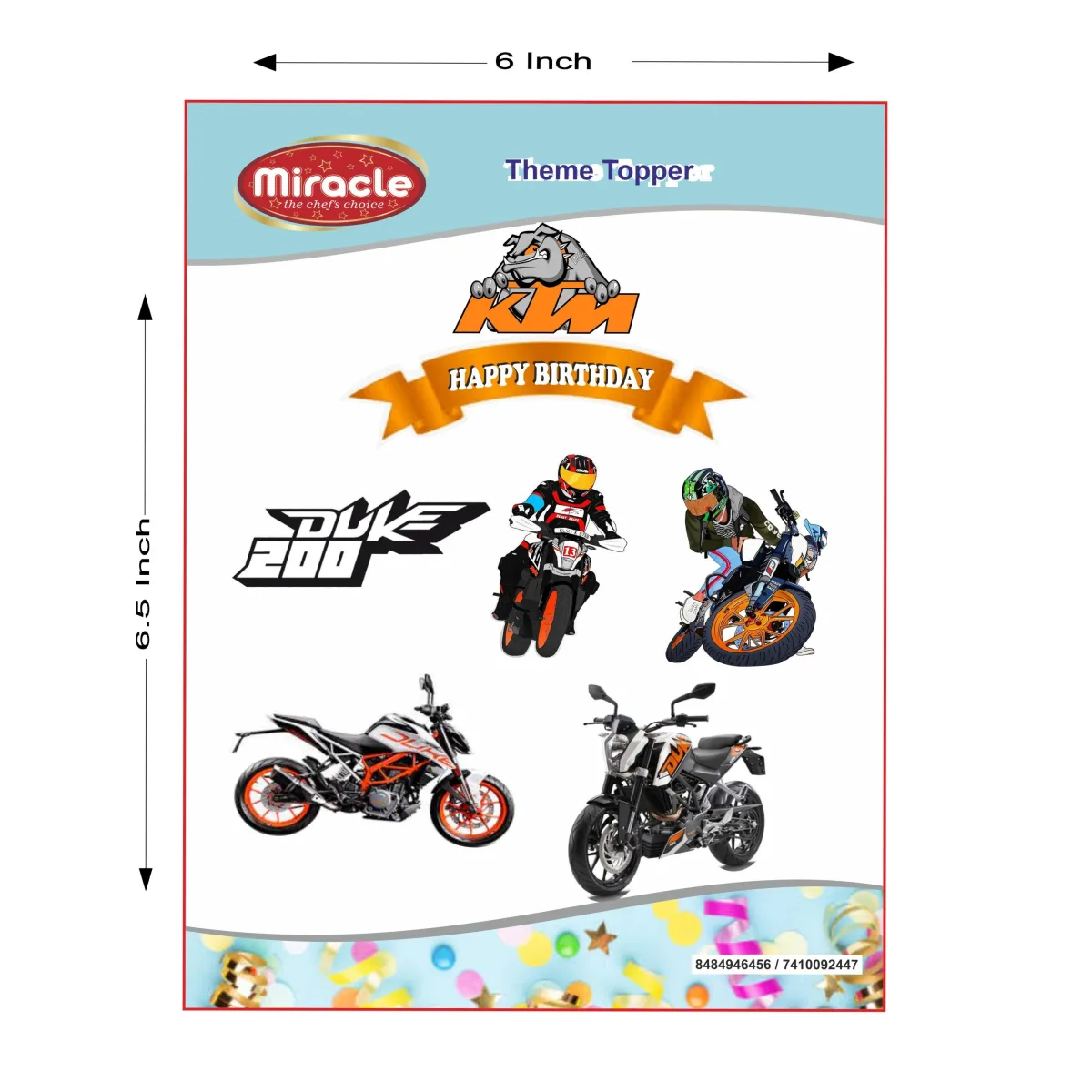 Miracle Paper Tag Motor Bike Duke Theme - 1