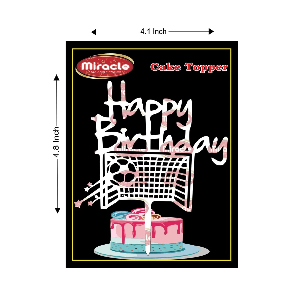 Miracle Happy Birthday Acrylic Topper T4 Design1. - 1