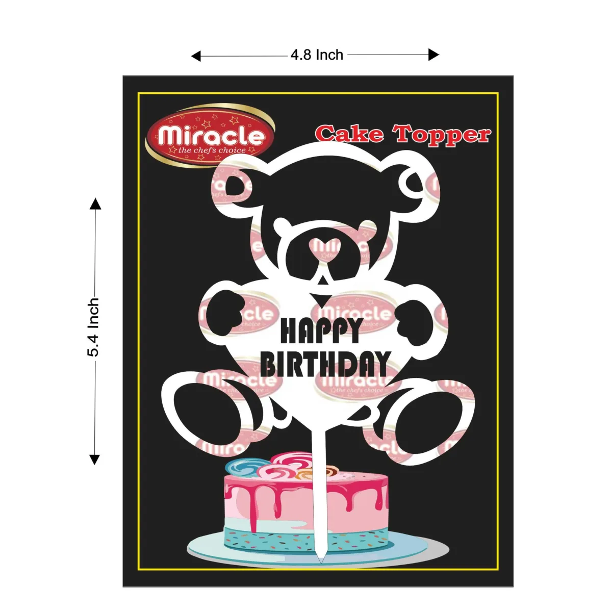 Miracle Happy Birthday Acrylic Topper T5 Design1 - 1