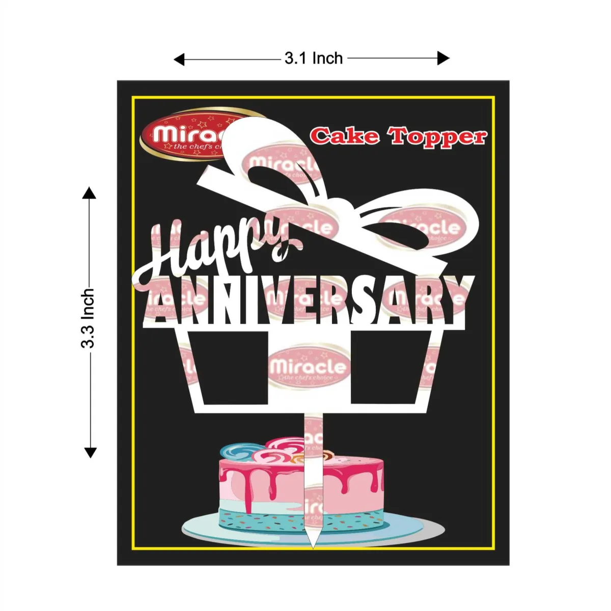 Miracle Happy Anniversary Acrylic Topper T2 Design12 - 1