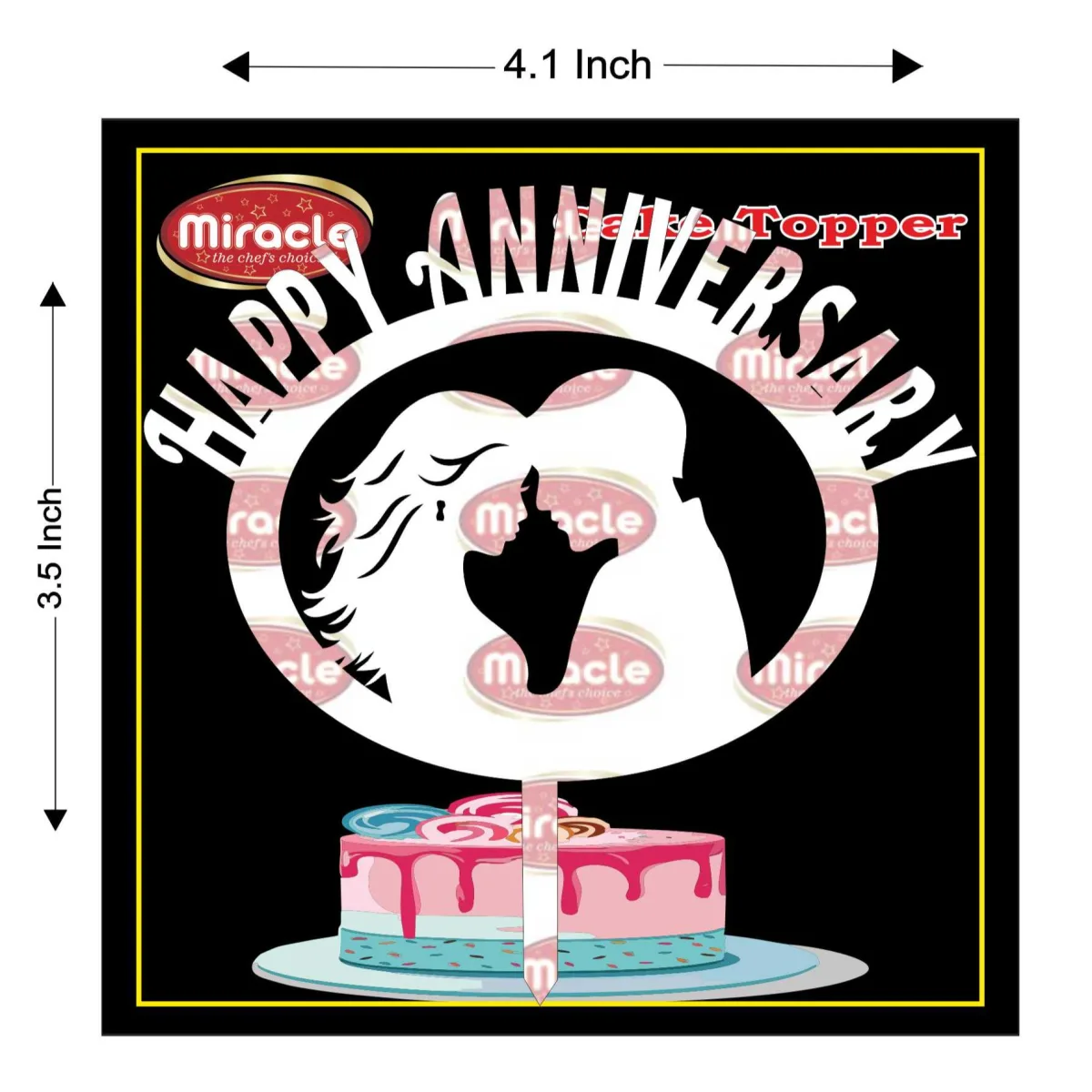 Miracle Happy Anniversary Acrylic Topper T3 Design5 - 1