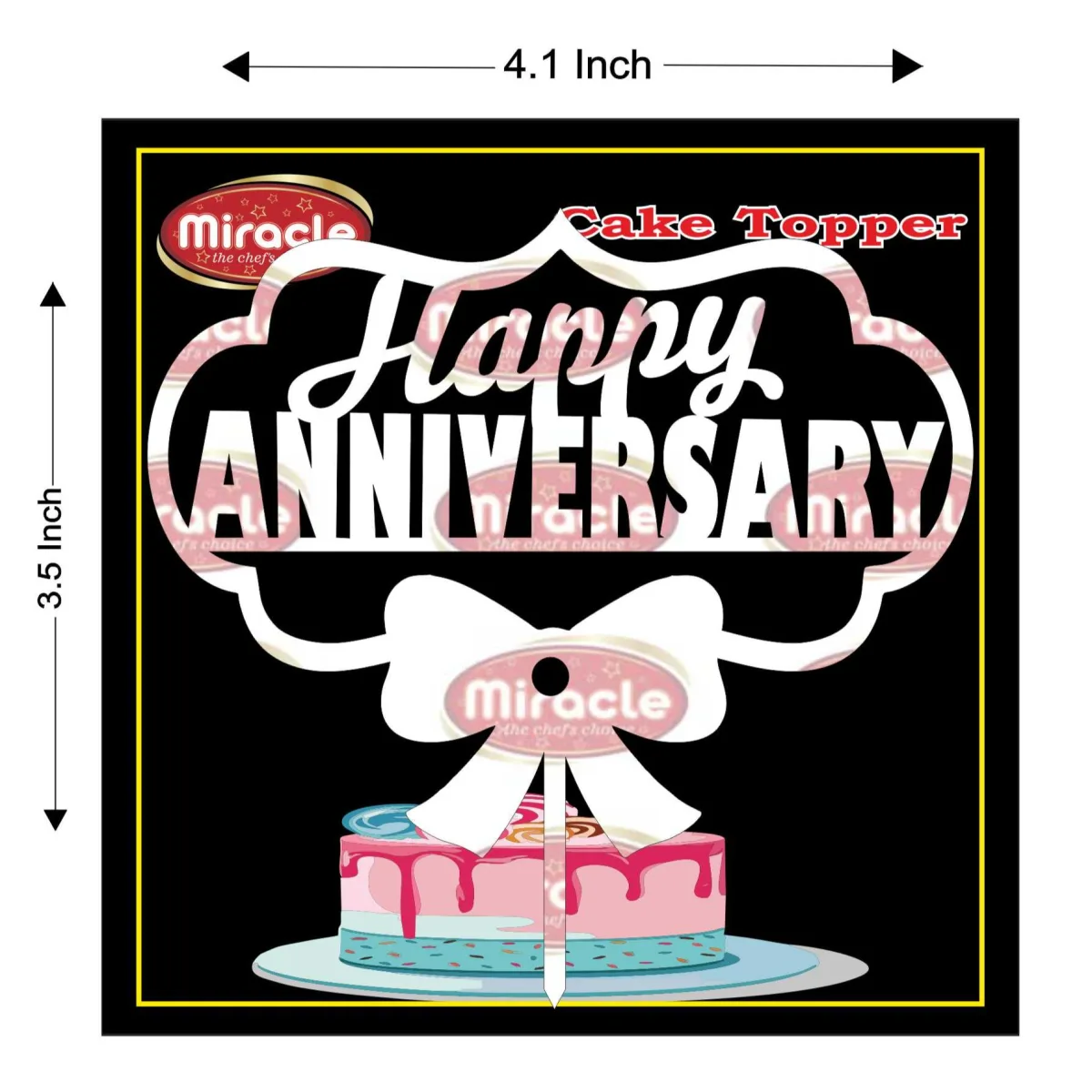 Miracle Happy Anniversary Acrylic Topper T3 Design10 - 1